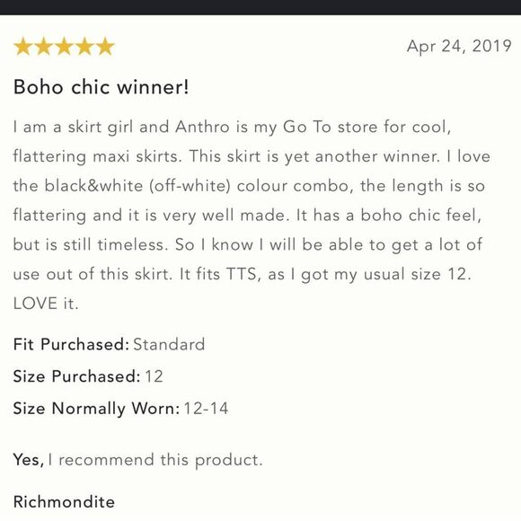 ANTHROPOLOGIE BY PAYAL JAIN EMBLEMATIC MIDI SKIRT BLACK MOTIF SIZE 6 NEW - Picture 6 of 8